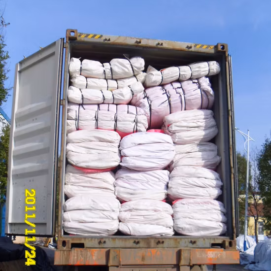 1000kgs 5: 1 U-Panel Corner Loops Baffle Sand Sling Ton Jumbo Bulk FIBC Q Ventilated Firewood Fertilizer Cement PP Mesh Plastic Woven Big Bag with Liner