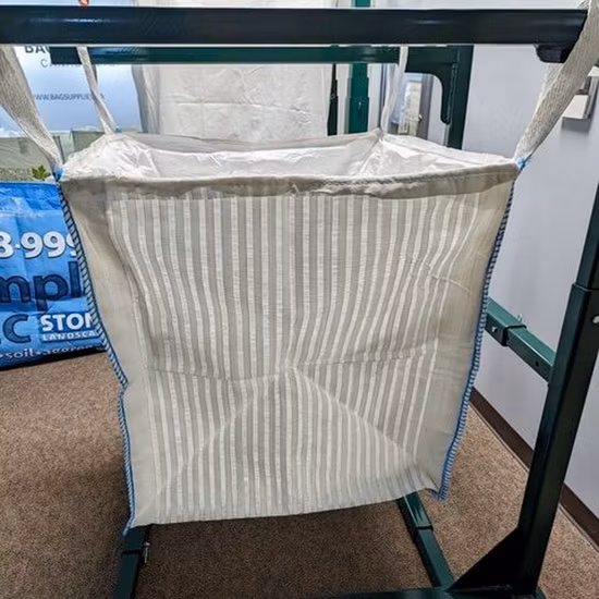 1000kgs 5: 1 U-Panel Corner Loops Baffle Sand Sling Ton Jumbo Bulk FIBC Q Ventilated Firewood Fertilizer Cement PP Mesh Plastic Woven Big Bag with Liner